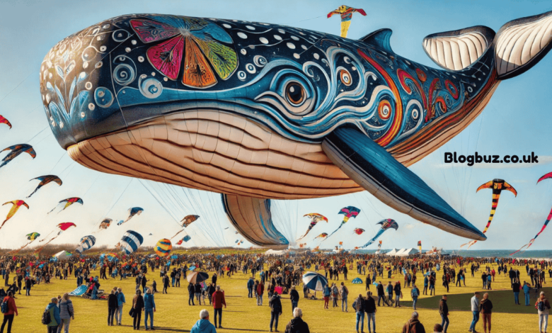 17m sperm whale kite with petunia