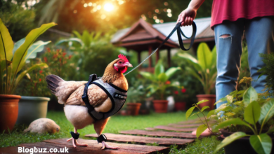 h style cat harness on chicken