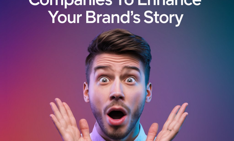 Person expressing excitement while reading "Top 2D Animation Companies to Enhance Your Brand’s Story" displayed on the screen.