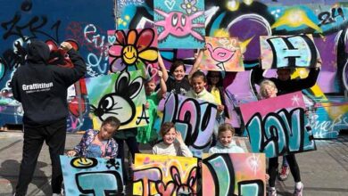 Graffiti kidsparty and graffiti workshops for kids