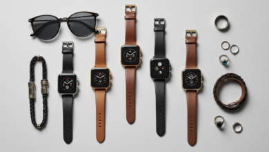 Leather-Strap Smartwatch