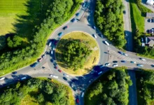 How do motorcycle accidents happen in roundabouts