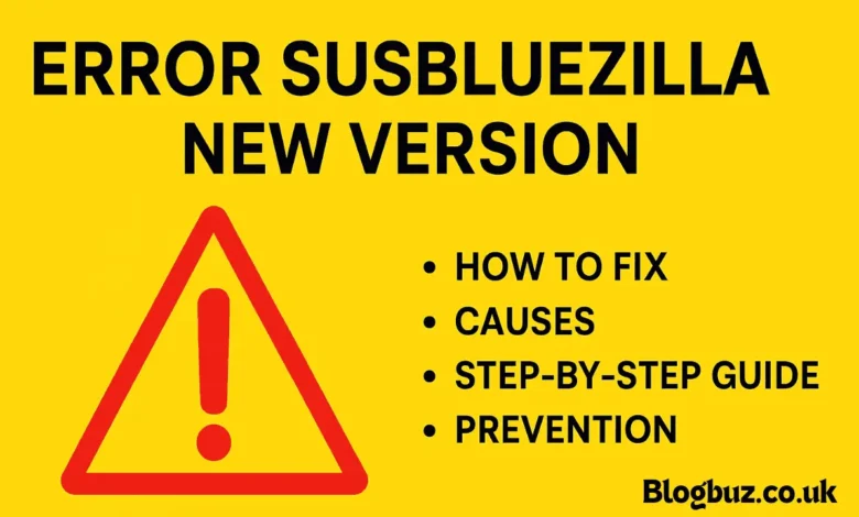 error susbluezilla new version