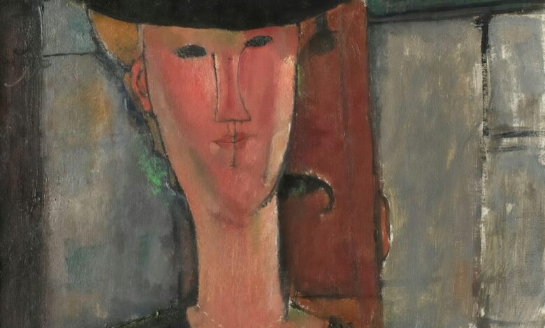 Artist Amedeo Modigliani Title Madam Pompadour Place Italy, Date 1915 Medium Oil on canvas