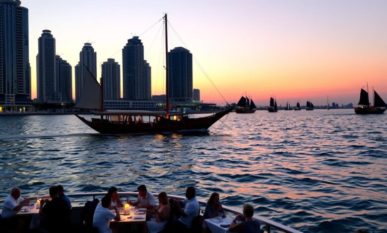 Top Dhow Cruise Dubai Marina Tours for a Magical Evening with Dinner & Views