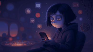 inside out 2 glued to phone