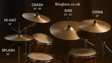 cymbals on drum set