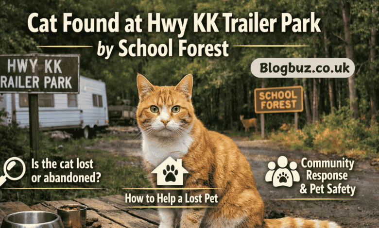 cat found at hwy kk trailer park by school forest