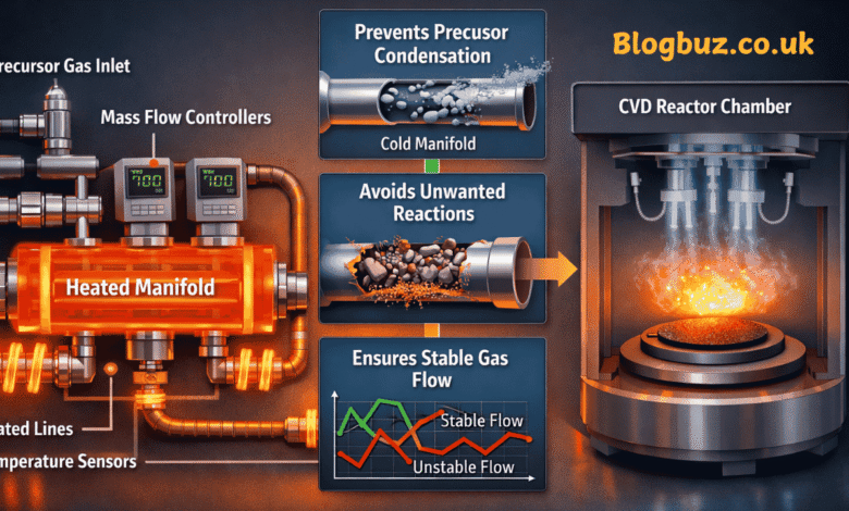 in cvd semiconductor process is manifold kept hot