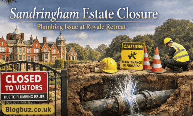 sandringham estate closure plumbing issue