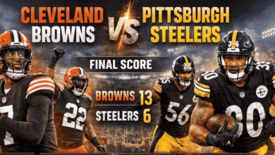 cleveland browns vs pittsburgh steelers match player stats