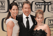 Three people at an awards event