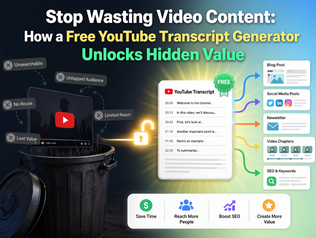 Stop Wasting Video Content How a Free YouTube Transcript Generator Unlocks Hidden Value
