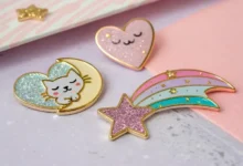 Custom Glitter Enamel Pins