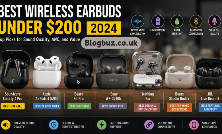 best wireless earbuds under 200 dollars 2024