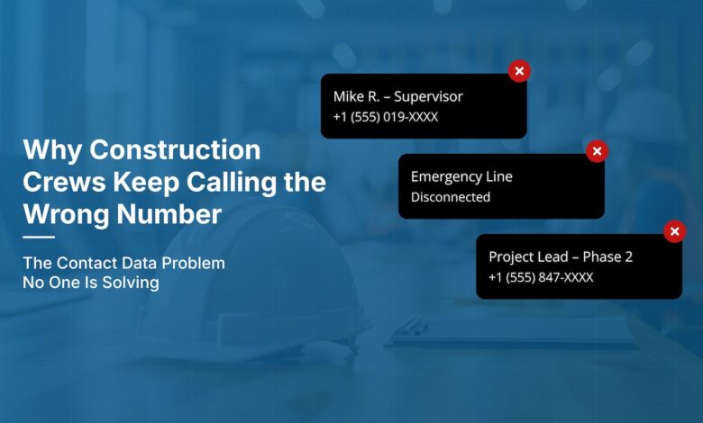 Why Construction Crews Keep Calling the Wrong Number The Contact Data Problem No One Is Solving