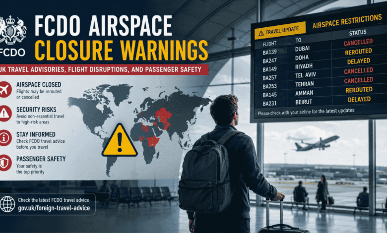 fcdo airspace closure warnings