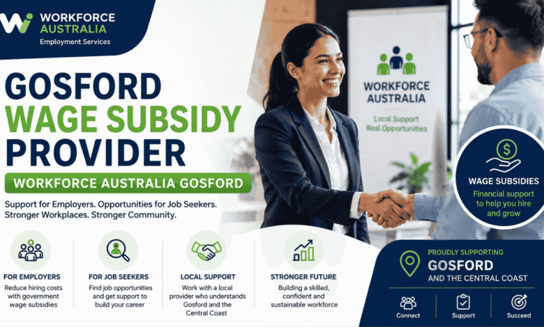gosford wage subsidy provider workforce australia gosford
