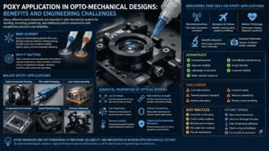 poxy application in opto-mechanical designs