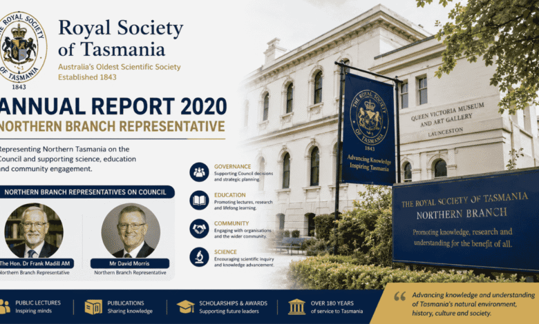royal society of tasmania annual report 2020 northern branch representative