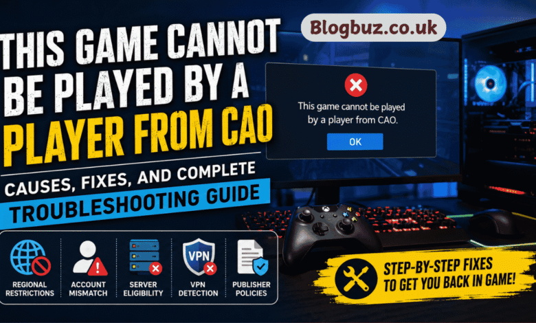 this game cannot be played by a player from cao