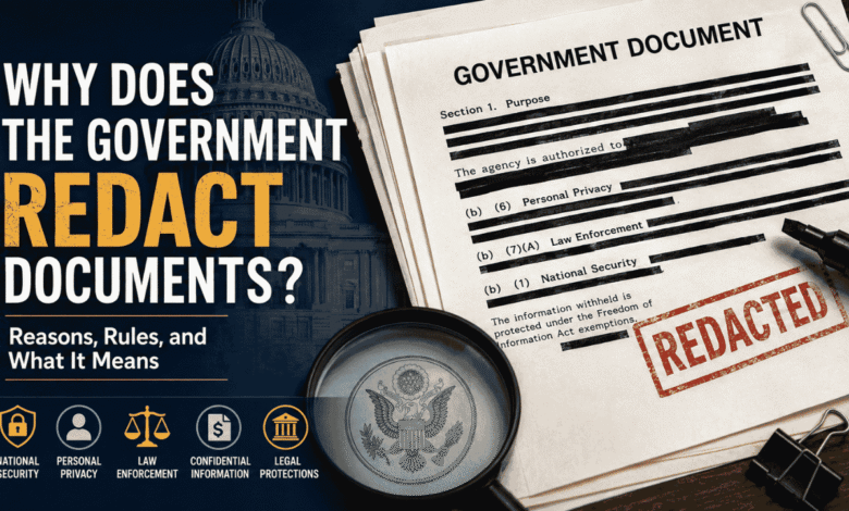 why does the government redact documents