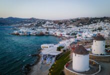 Agios Stefanos for Ferry Views and Family Swimming